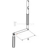 Manivelle alu complète - diam. 14 ext. - Blanc - L1500 mm