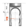Bloqueur en PVC Blanc pour manivelle de volet roulant de ∅ 13 mm