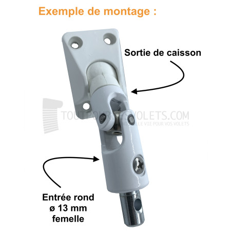 Adaptation pour tube Ø12 et cardan Ø13