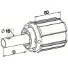 Embout pour ZF54 Tube diam. 16 et crabot ZF diam. 28