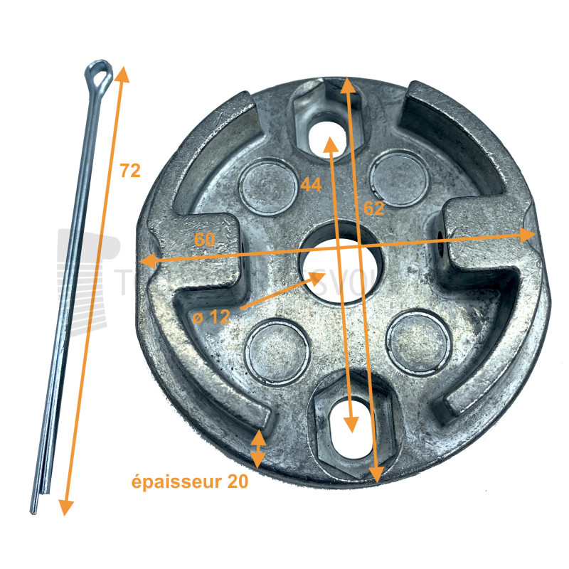 Support Moteur Franciaflex + Goupille
