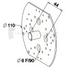Plaque d'adaptation universelle avec téton 12