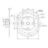Plaque d'adaptation universelle avec téton 12