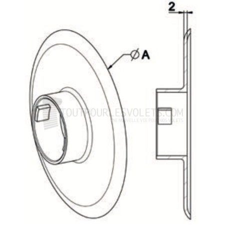 Flasque de guidage clippable sur embouts universels ZF - Diam. 140