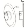 Flasque de guidage clippable sur embouts universels ZF - Diam. 140