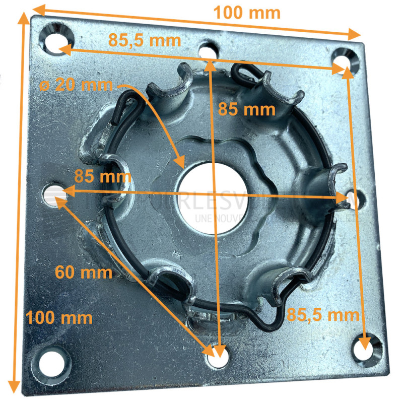 Plaque support moteur Somfy - Réno