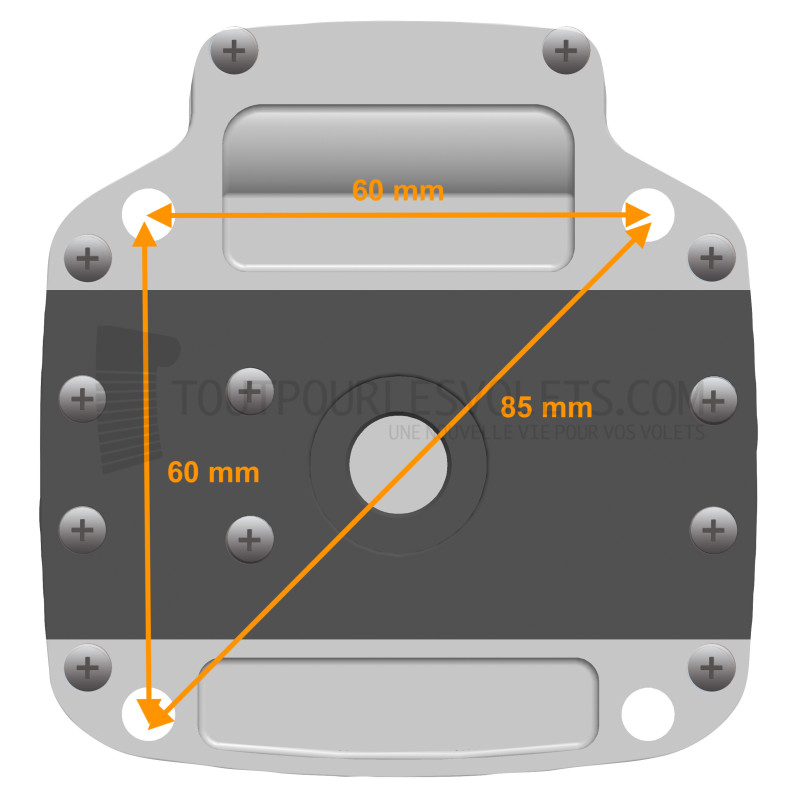 Gaposa radio mécanique à manoeuvre de secours 40 Nm ø 50 mm