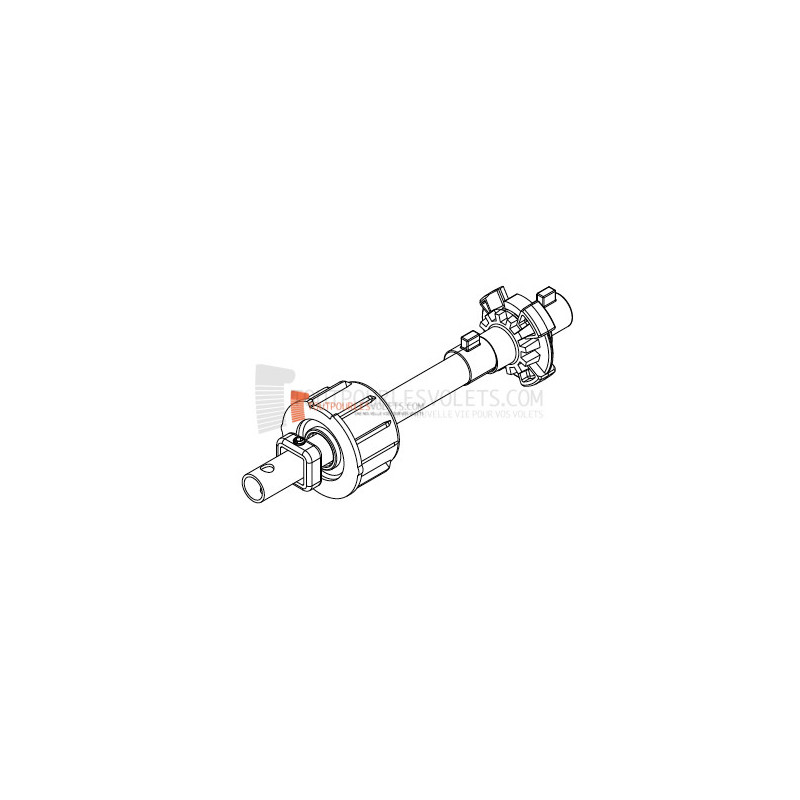 Embout télescopique pour tubes Octo 60 ou Deprat 62, Tube rond diam. 16, L220