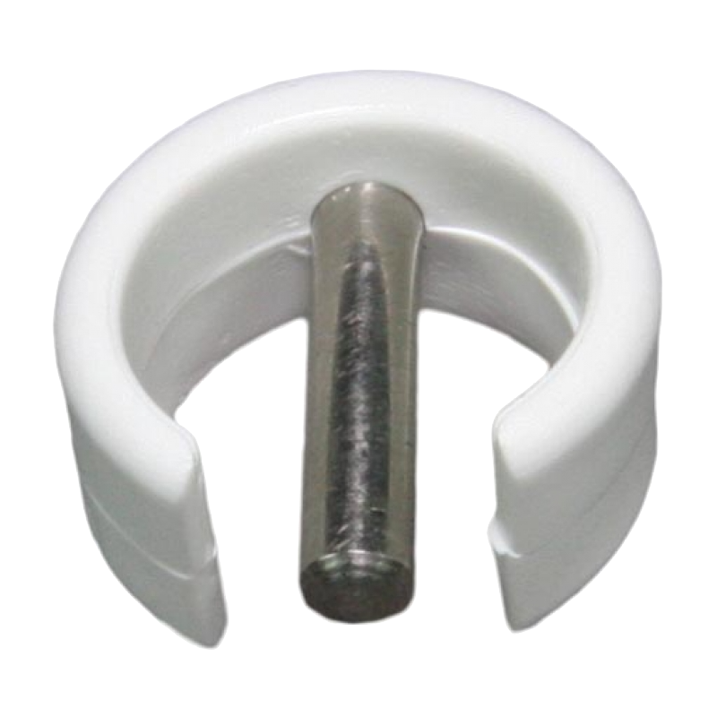Anneau clippable Blanc pour fixation rapide de manivelle de volet roulant de ∅ 13 mm
