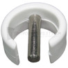 Anneau clippable Blanc pour fixation rapide de manivelle de volet roulant de ∅ 13 mm