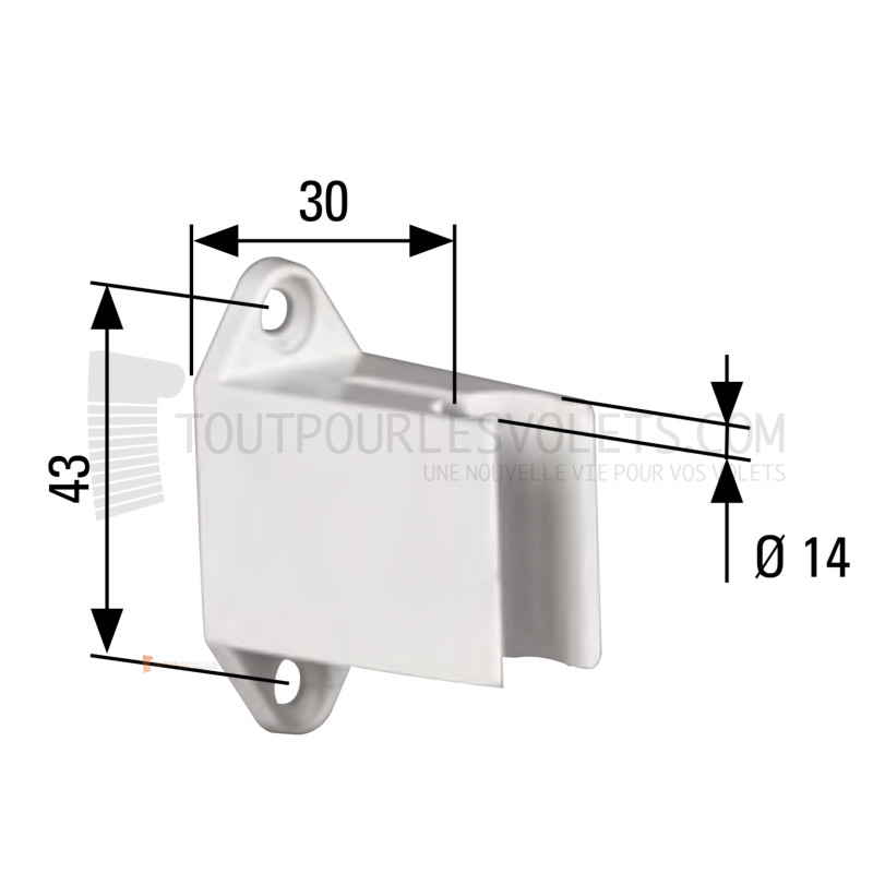Bloqueur de manivelle de volet roulant diam. 14 - Coloris Blanc