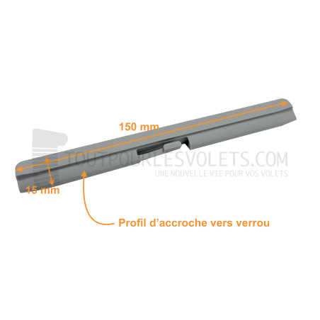 Adaptateur pour attache rigide Clicksur Ep. lame 14 vers Ep. lame 8 mm