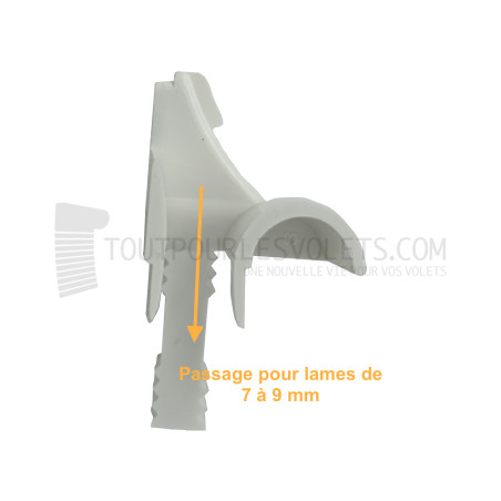Paire de tulipes pour coffre réno 45° Gaviota - Lames ép. 8 - Blanc