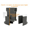 Bloqueur réglable pour manivelle de volet roulant diam. 14 - Coloris Gris