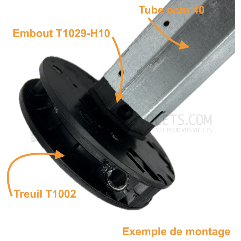 Treuil Carter PVC - Entrée Hexa 7 - Sortie crabot 22 - FDC