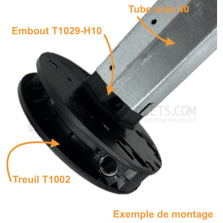 Treuil Carter PVC - Entrée Hexa 7 - Sortie crabot 22 - FDC