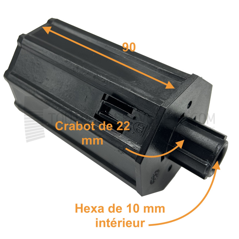 Embout pour Octo 60, crabot 22 type Deprat, 6p10