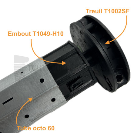 Embout pour Octo 60, crabot 22 type Deprat, 6p10