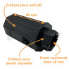 Embout pour Octo 60, pour roulement diam. 28 et poulie clipable Simu