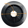 Poulie clipable sur embouts Simu et sangle de 14 mm - Diam. 170