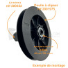 Poulie clipable sur embouts Simu et sangle de 14 mm - Diam. 155