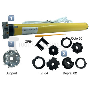 Pack de remplacement universel moteur volet roulant filaire : spécial grande baie - 30 Nm - Cibofer