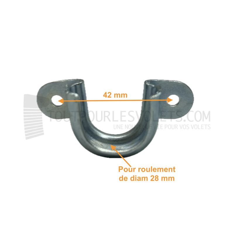 Support pour roulement diam. 28 mm