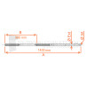 Manivelle acier complète - diam. 12 ext. - Blanc - L1400 mm