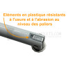 Manivelle acier complète - diam. 12 ext. - Blanc - L1400 mm