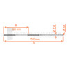 Manivelle acier complète - diam. 12 ext. - Blanc - L1500 mm