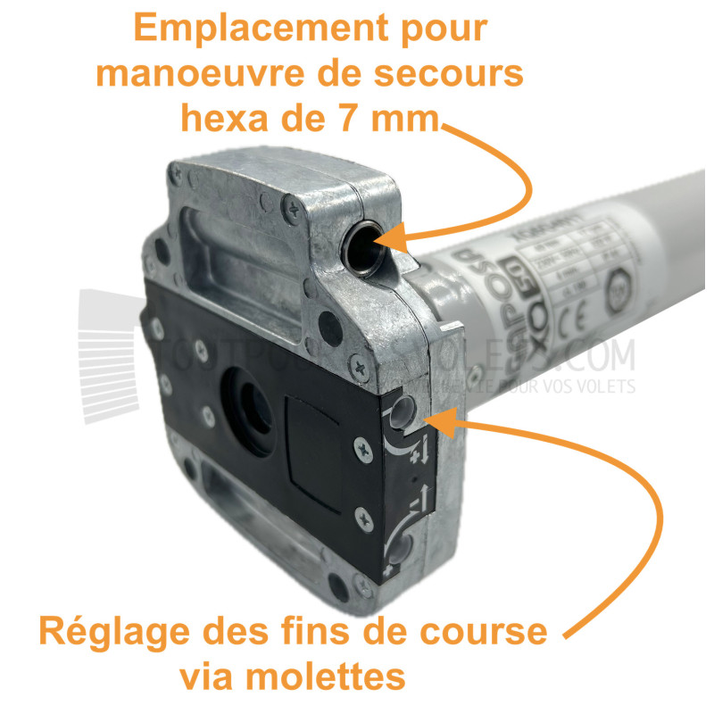 Pack de remplacement Moteur filaire à manoeuvre de secours toute marque pour porte de garage