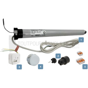 Pack moteur volet roulant radio Gaposa compatible Somfy RTS - 10 Nm