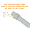 Manivelle alu complète - diam. 13 ext. - Blanc - L1300 mm