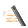 Manivelle alu complète - diam. 13 ext. - Blanc - L1500 mm