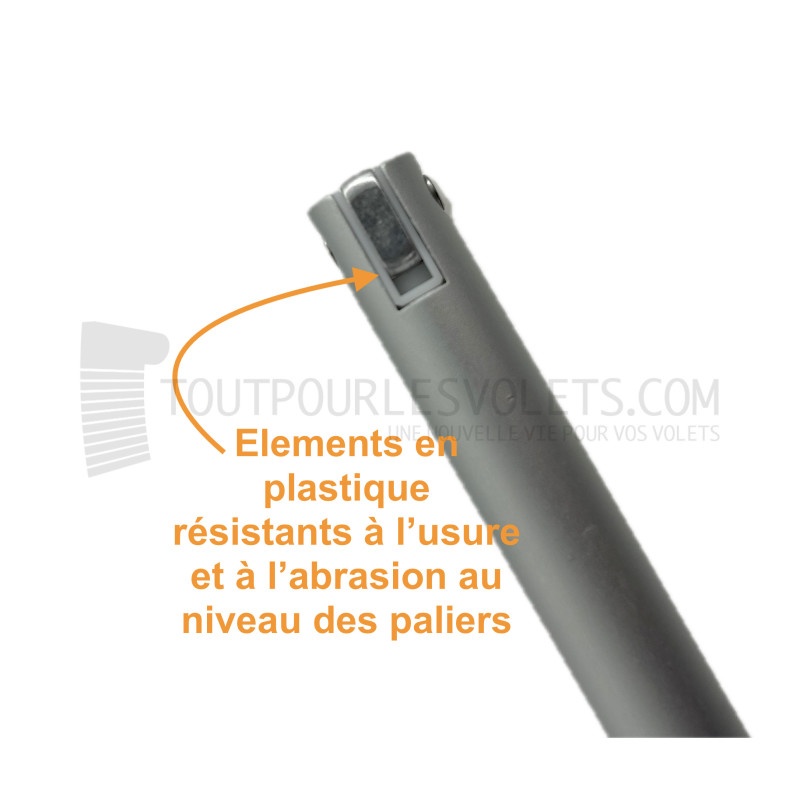 Manivelle alu complète - diam. 13 ext. - Blanc - L1400 mm
