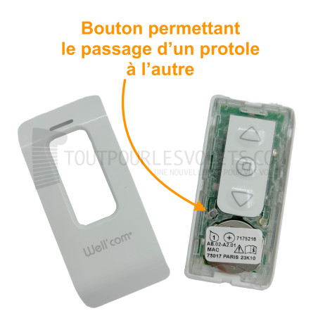 Télécommande individuelle radio Franciaflex Well'com  X2D et X3D