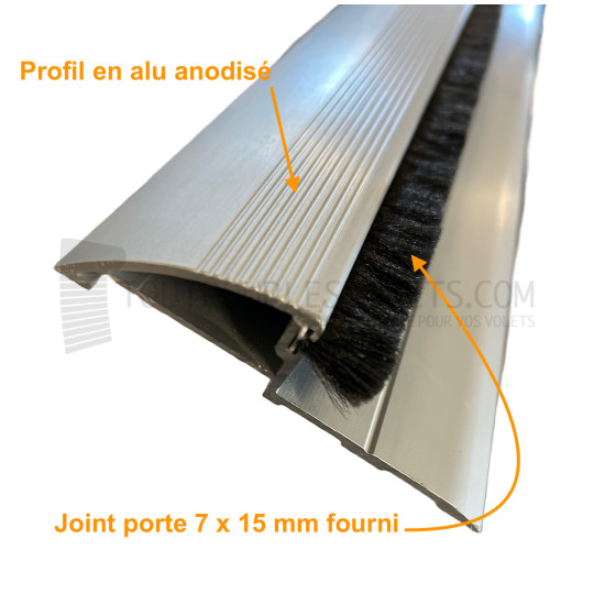 Seuil étanchéité porte de garage alu