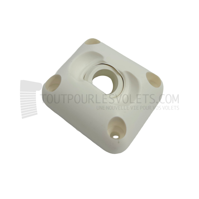 Platine de sortie 45° 50x45 - Pour tige Rond ø 12 mm - Blanc
