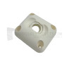 Platine de sortie 45° 50x45 - Pour tige Rond ø 12 mm - Blanc