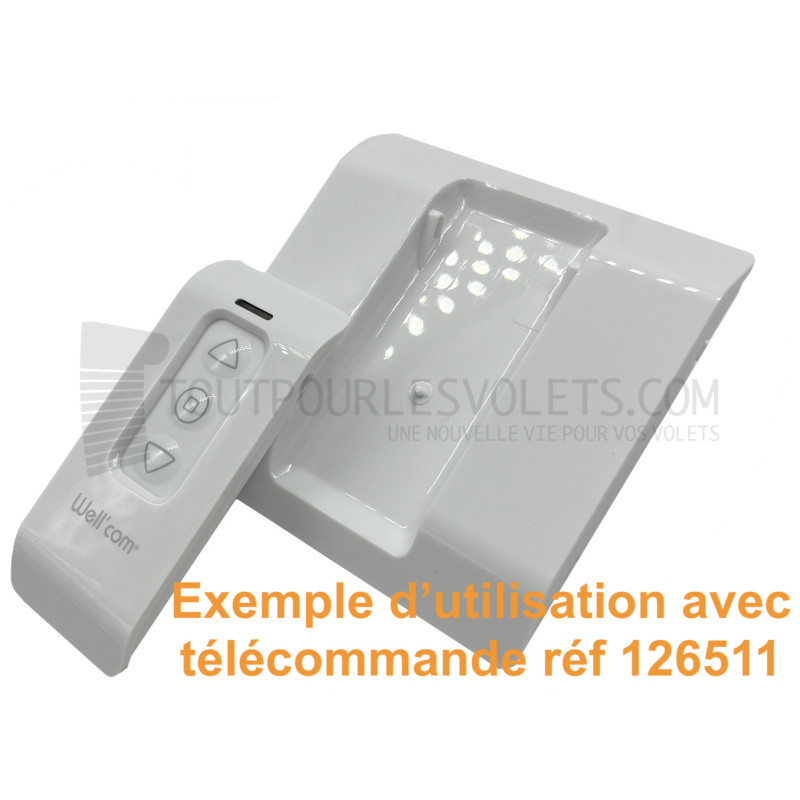 Support mural carré pour télécommande Franciaflex Well'com