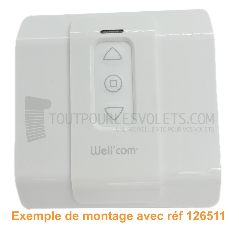 Support mural carré pour télécommande Franciaflex Well'com