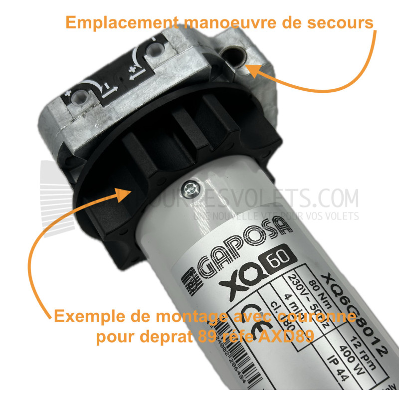 Gaposa Filaire mécanique à manoeuvre de secours 80 Nm ø 60 mm