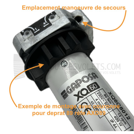 Gaposa Filaire mécanique à manoeuvre de secours 80 Nm ø 60 mm