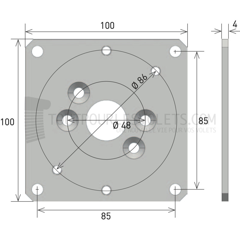 Pack de remplacement Moteur filaire à manoeuvre de secours toute marque pour grande porte de garage