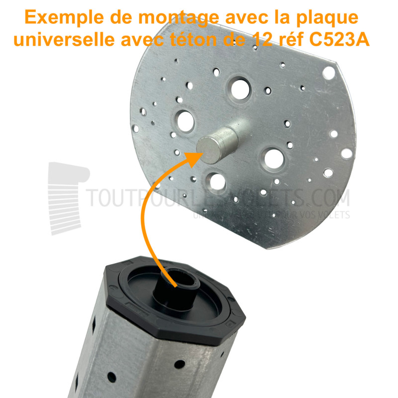 Embout court pour volet étroit