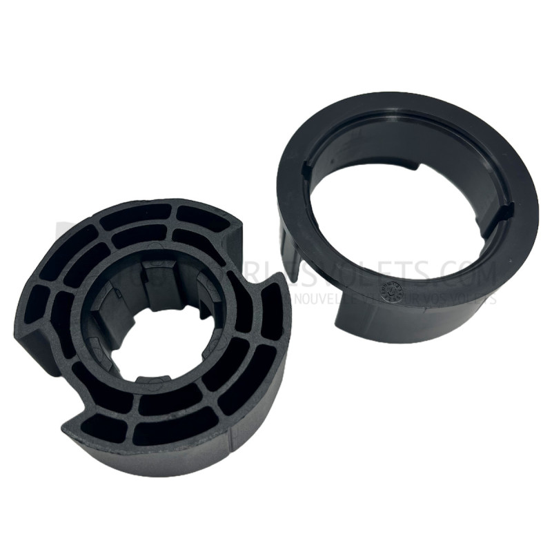 Adaptations moteur Nice série ERA diam. 45 et tube Deprat diam. 62 mm rainuré et tube Welser diam. 63 mm rainuré