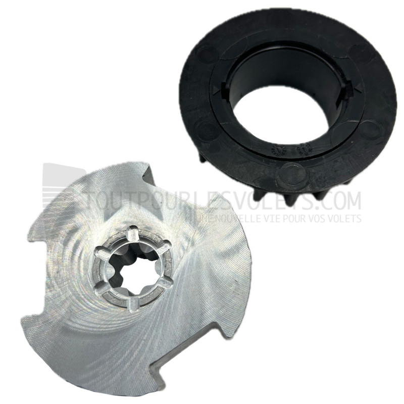 Adaptations pour moteur Becker diam. 50 et tube Deprat 89 mm rainuré
