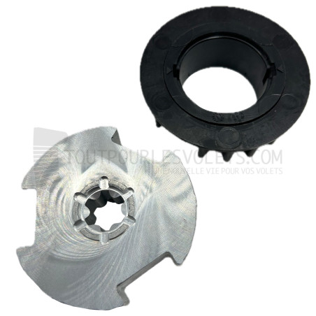 Adaptations pour moteur Becker diam. 50 et tube Deprat 89 mm rainuré