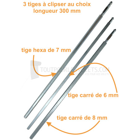 Pack de remplacement manivelle / sortie de caisson en façade - Nickelé