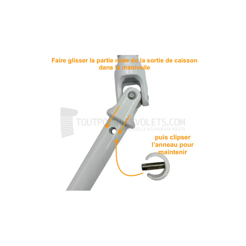 Pack de remplacement manivelle / sortie de caisson en façade - Nickelé